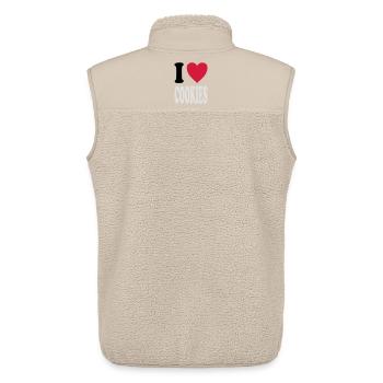 I love COOKIES (Farben anpassbar!) - Unisex Sherpaweste von Stanley/Stella - Beige - Hinten - AI Model Male 178 light (178cm)