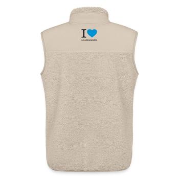 I LOVE LILLEHAMMER Norway - Unisex Sherpa Gilet by Stanley/Stella - beige - Back - AI Model Male 178 light (178cm)