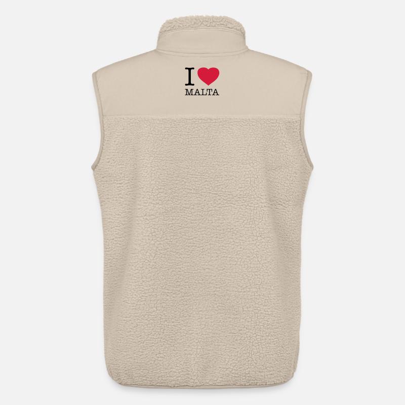 I LOVE MALTA - Unisex Sherpaweste von Stanley/Stella - Beige