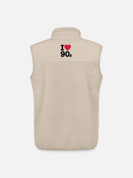 J'aime 90 - Veste sans manches sherpa unisexe Stanley/Stella - beige