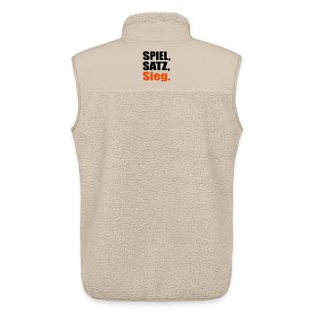2541614 15682846 tennis - Unisex Sherpaweste von Stanley/Stella - Beige - Hinten - AI Model Male 178 light (178cm)