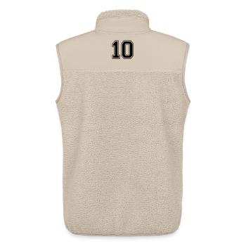 Numéro 10 - Veste sans manches sherpa unisexe Stanley/Stella - beige - Dos - AI Model Male 178 light (178cm)