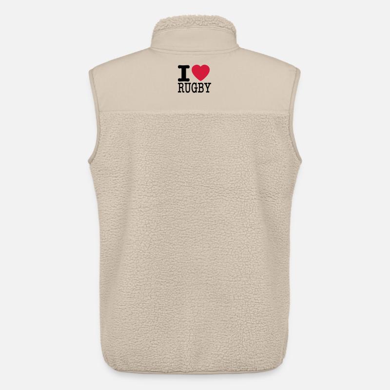 Ich liebe Rugby - Unisex Sherpaweste von Stanley/Stella - Beige