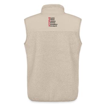 Marcus Vorname,Namensschild,Name,Fun Shirt (25) - Unisex Sherpaweste von Stanley/Stella - Beige - Hinten - AI Model Male 178 light (178cm)