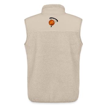 Sunset Paragliding Silhouette - Unisex Sherpa Gilet by Stanley/Stella - beige - Back - AI Model Male 178 light (178cm)