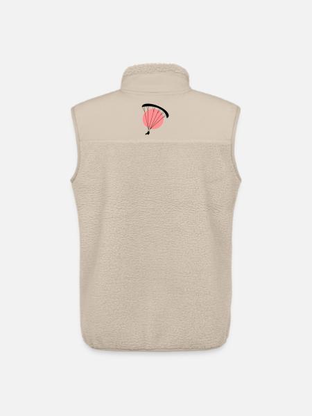 Paraglider Sunset Vector - Unisex Sherpa Gilet by Stanley/Stella - beige