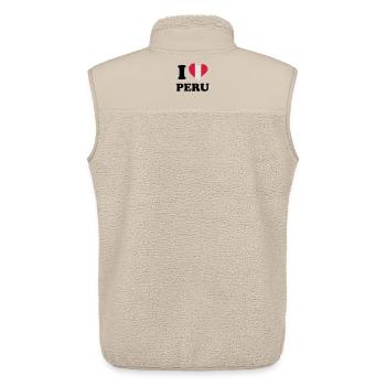 I love peru. - Unisex Sherpa Gilet by Stanley/Stella - beige - Back - AI Model Male 178 light (178cm)