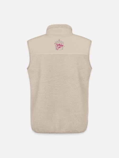 Birthday Girl Tiara Script - Unisex Sherpa Gilet by Stanley/Stella - beige
