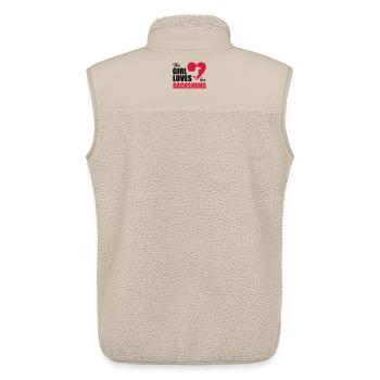 dachshund - Unisex Sherpa Gilet by Stanley/Stella - beige - Back - AI Model Male 178 light (178cm)