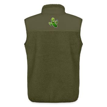 Gurkenheld Cartoon - Unisex Sherpaweste von Stanley/Stella - Khaki - Hinten - AI Model Male 178 light (178cm)