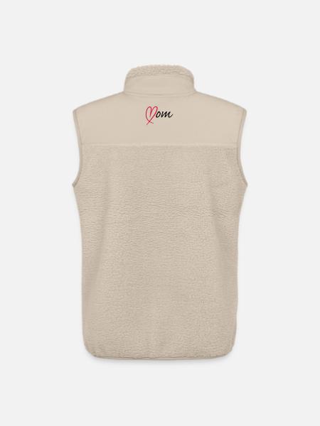 Mom Heart | Herz - Unisex Sherpa Gilet by Stanley/Stella - beige