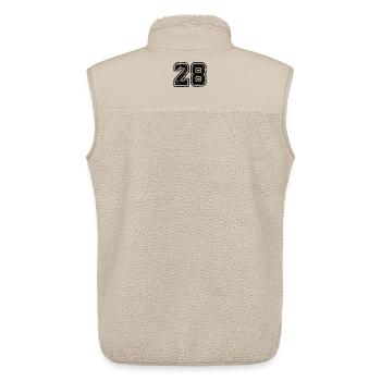 28 - Unisex Sherpaweste von Stanley/Stella - Beige - Hinten - AI Model Male 178 light (178cm)