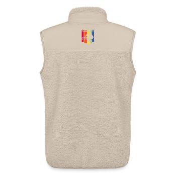BMX Rainbow Stunt Silhouette - Unisex Sherpaweste von Stanley/Stella - Beige - Hinten - AI Model Male 178 light (178cm)