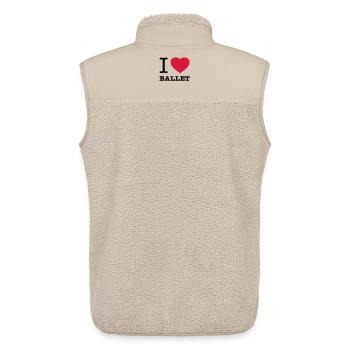 I LOVE BALLET Ballett - Unisex Sherpa Gilet by Stanley/Stella - beige - Back - AI Model Male 178 light (178cm)