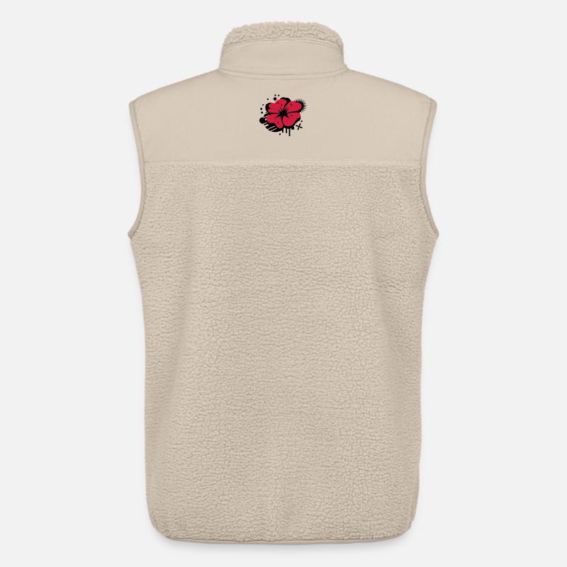 Klatschmohn als Graffiti - Unisex Sherpaweste von Stanley/Stella - Beige