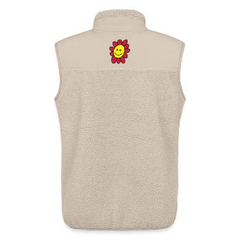 Je suis une fleur - Veste sans manches sherpa unisexe Stanley/Stella - beige - Dos - AI Model Male 178 light (178cm)