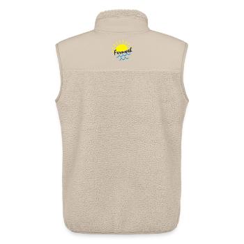 Sunrise Ocean – Sonne & Wellen Icon - Unisex Sherpaweste von Stanley/Stella - Beige - Hinten - AI Model Male 178 light (178cm)