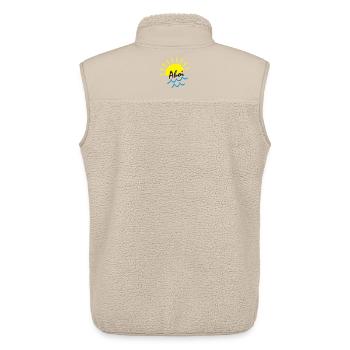 Sommer Vibes: Sonne über Meer Wellen - Unisex Sherpaweste von Stanley/Stella - Beige - Hinten - AI Model Male 178 light (178cm)