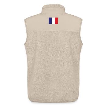France flag - Unisex Sherpa Gilet by Stanley/Stella - beige - Back - AI Model Male 178 light (178cm)
