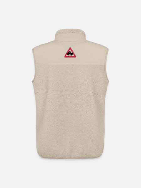 Chicken evening chicken attention free-range hens - Unisex Sherpa Gilet by Stanley/Stella - beige