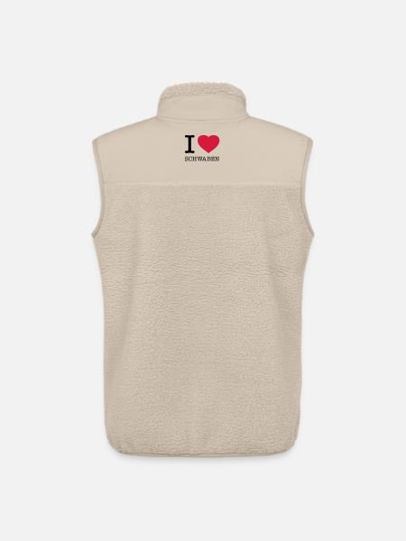 I LOVE SCHWABEN - Unisex Sherpa Gilet by Stanley/Stella - beige