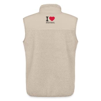 I LOVE SÜDTIROL - Unisex Sherpaweste von Stanley/Stella - Beige - Hinten - AI Model Male 178 light (178cm)