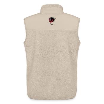 Un oeil anime japonais - Veste sans manches sherpa unisexe Stanley/Stella - beige - Dos - AI Model Male 178 light (178cm)