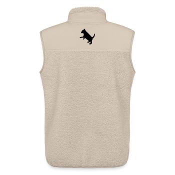 Ludique chiot - Veste sans manches sherpa unisexe Stanley/Stella - beige - Dos - AI Model Male 178 light (178cm)