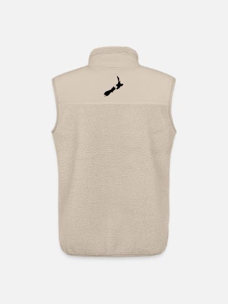 new zealand map - Unisex Sherpa Gilet by Stanley/Stella - beige