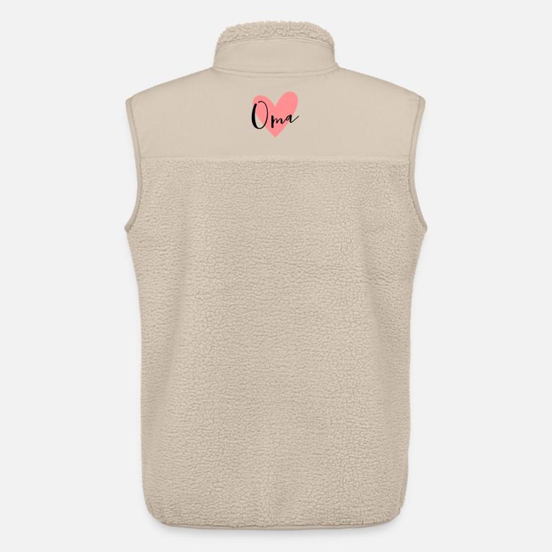 Oma Herz Liebe Geschenk - Unisex Sherpaweste von Stanley/Stella - Beige
