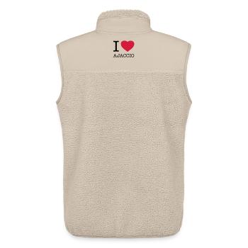 I LOVE AJACCIO Korsika - Unisex Sherpaweste von Stanley/Stella - Beige - Hinten - AI Model Male 178 light (178cm)