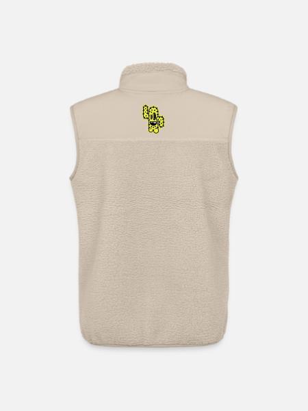 cactus high five comic - Unisex Sherpa Gilet by Stanley/Stella - beige