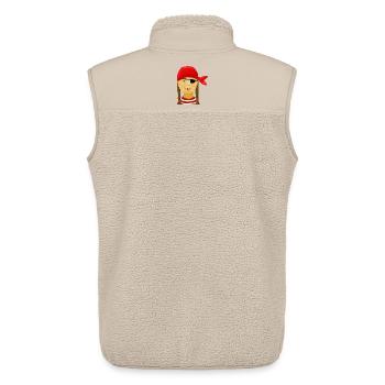 Piratenmädchen ohne Zahn - Unisex Sherpaweste von Stanley/Stella - Beige - Hinten - AI Model Male 178 light (178cm)