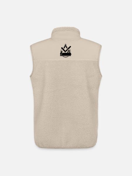 Carpenter emblem, Carpenter Logo - Unisex Sherpa Gilet by Stanley/Stella - beige