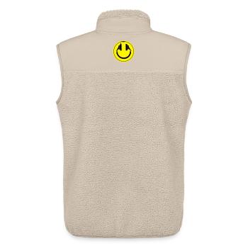 Smiley-Kopfhörer - Unisex Sherpaweste von Stanley/Stella - Beige - Hinten - AI Model Male 178 light (178cm)