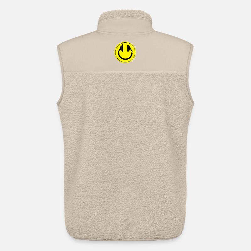 Smiley-Kopfhörer - Unisex Sherpaweste von Stanley/Stella - Beige