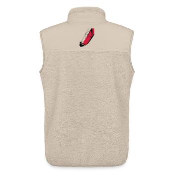 Yacht - Veste sans manches sherpa unisexe Stanley/Stella - beige - Dos - AI Model Male 178 light (178cm)
