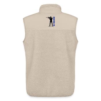 Biathlon - Unisex Sherpaweste von Stanley/Stella - Beige - Hinten - AI Model Male 178 light (178cm)