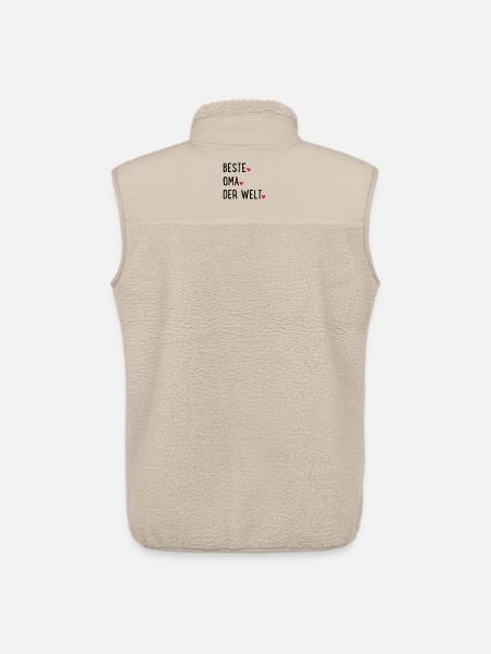 Best Grandma - Unisex Sherpa Gilet by Stanley/Stella - beige