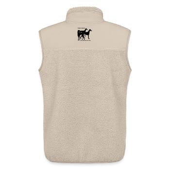 forget_diamonds..Galgos - Unisex Sherpaweste von Stanley/Stella - Beige - Hinten - AI Model Male 178 light (178cm)