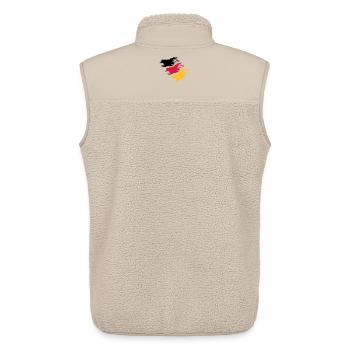 Conception Allemagne - Veste sans manches sherpa unisexe Stanley/Stella - beige - Dos - AI Model Male 178 light (178cm)