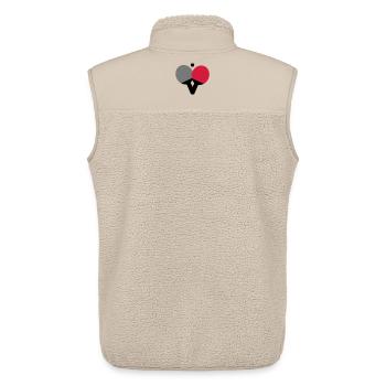 Tennis de table - Ping Pong - Veste sans manches sherpa unisexe Stanley/Stella - beige - Dos - AI Model Male 178 light (178cm)