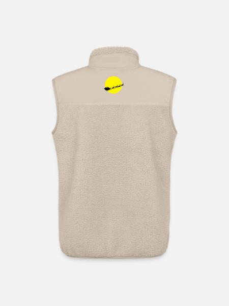 Santa in a Full Moon - Unisex Sherpa Gilet by Stanley/Stella - beige