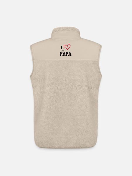 I Love My Dad - Unisex Sherpa Gilet by Stanley/Stella - beige