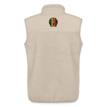 Reggae Neonfarben Logo - Unisex Sherpaweste von Stanley/Stella - Beige - Hinten - AI Model Male 178 light (178cm)