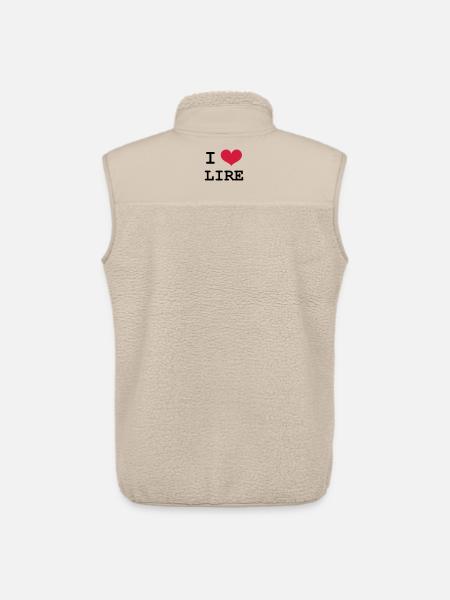 I Love Lire - Veste sans manches sherpa unisexe Stanley/Stella - beige