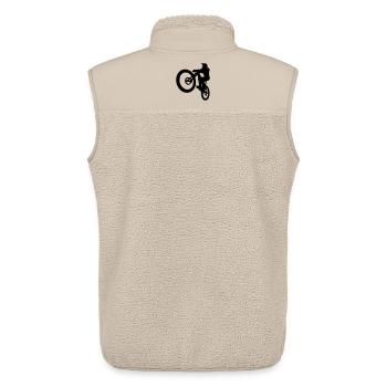 MTB jump - Unisex Sherpaweste von Stanley/Stella - Beige - Hinten - AI Model Male 178 light (178cm)