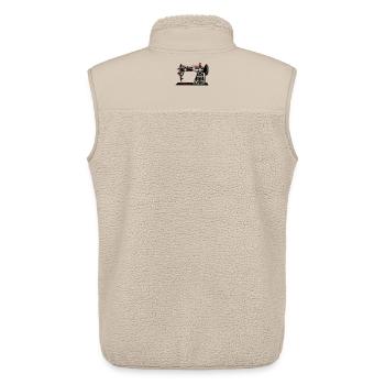 Une antique machine à coudre - Veste sans manches sherpa unisexe Stanley/Stella - beige - Dos - AI Model Male 178 light (178cm)