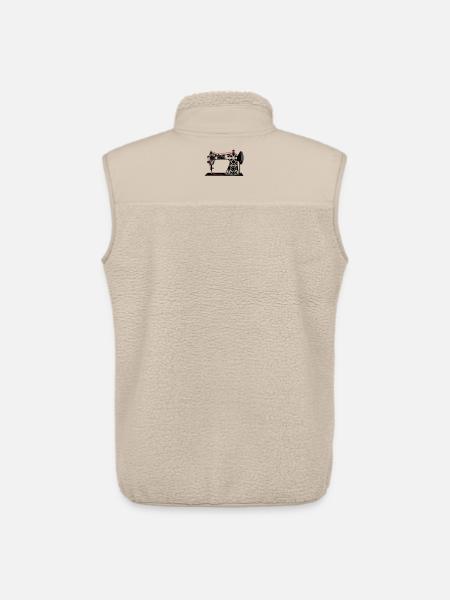 An antique sewing machine - Unisex Sherpa Gilet by Stanley/Stella - beige