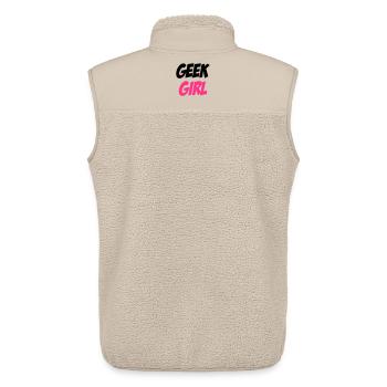 Geek Girl - Veste sans manches sherpa unisexe Stanley/Stella - beige - Dos - AI Model Male 178 light (178cm)